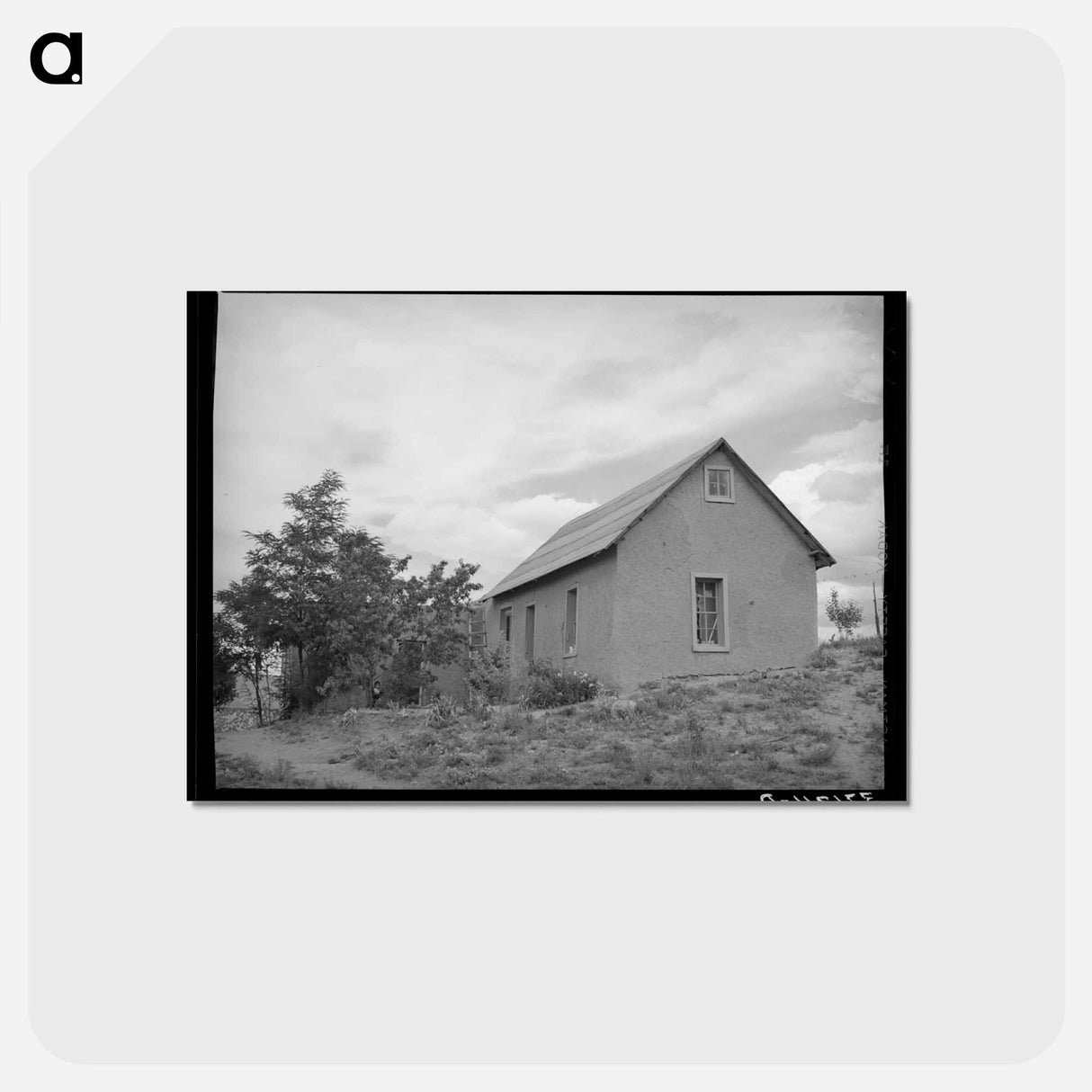 アートポストカード-Home of Spanish-American Farmer, Chamisal, New Mexico
 - ラッセル リー Postcard.
