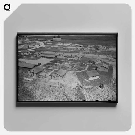 アートパネル-Homes of Permanent Farm Workers at FSA Labor Camp, Caldwell, Idaho
 - ラッセル リー Canvas.