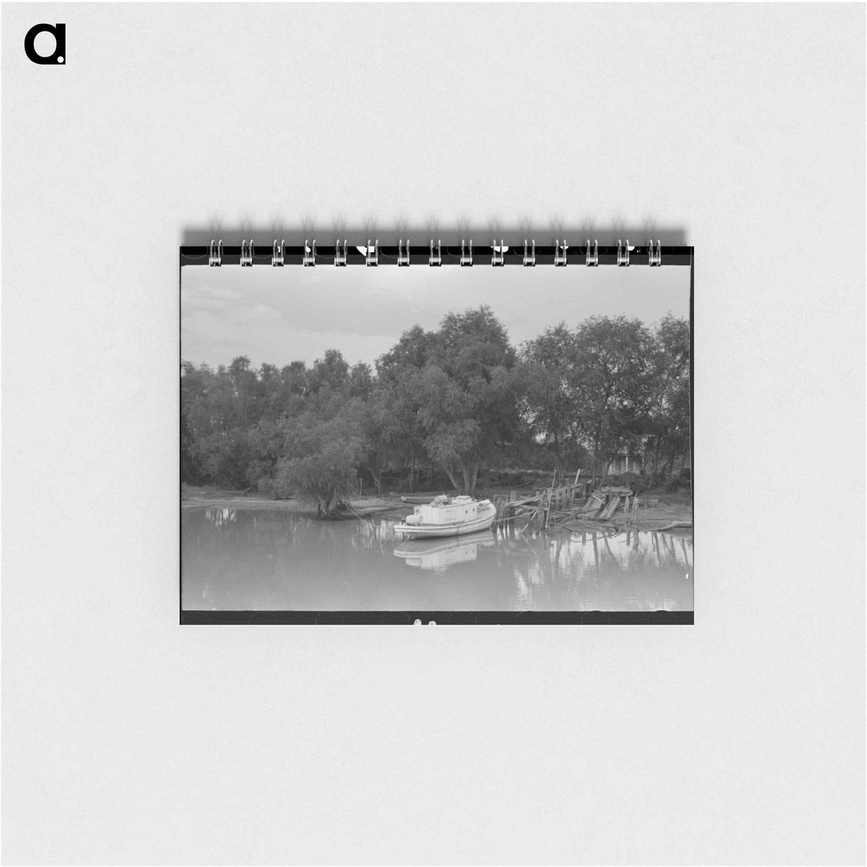アートメモ帳-Unloading Oysters from Fisherman's Boat, Olga, Louisiana
 - ラッセル リー Memo.