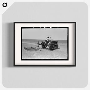アートポスター-Tractor with Planter and Go-Devil Attached, Near Ralls, Texas
 - ラッセル リー Poster.