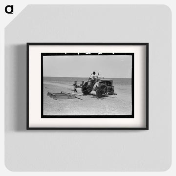 Tractor with Planter and Go-Devil Attached, Near Ralls, Texas
 - ラッセル リー Poster.