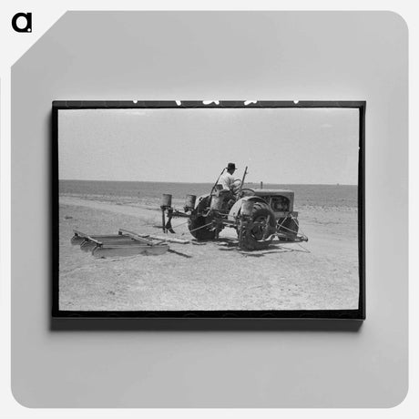アートパネル-Tractor with Planter and Go-Devil Attached, Near Ralls, Texas
 - ラッセル リー Canvas.