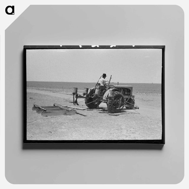 アートパネル-Tractor with Planter and Go-Devil Attached, Near Ralls, Texas
 - ラッセル リー Canvas.