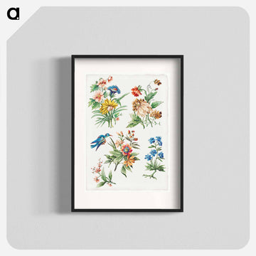 Floral Designs with a Blue Bird
 - クリーブランド美術館 Poster.