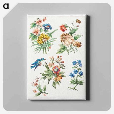 アートパネル-Floral Designs with a Blue Bird
 - クリーブランド美術館 Canvas.