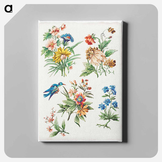 アートパネル-Floral Designs with a Blue Bird
 - クリーブランド美術館 Canvas.