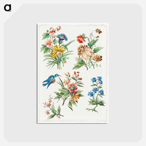 Floral Designs with a Blue Bird
 - クリーブランド美術館 Postcard.
