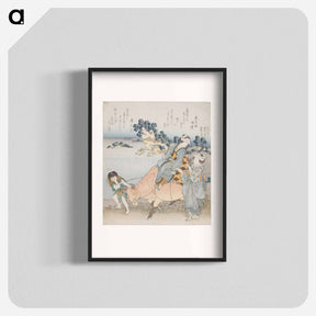 アートポスター-Hokusai's Women on The Beach at EnoshimA II - 葛飾 北斎 Poster.
