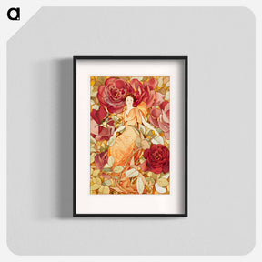 アートポスター-Floral Enframement
 - ボストン公共図書館 Poster.