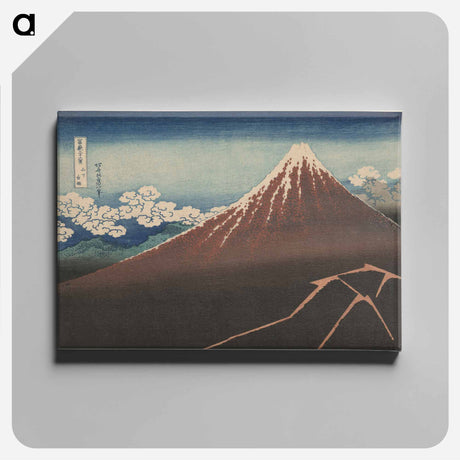 アートパネル-Shower Below the Summit - 葛飾 北斎 Canvas.