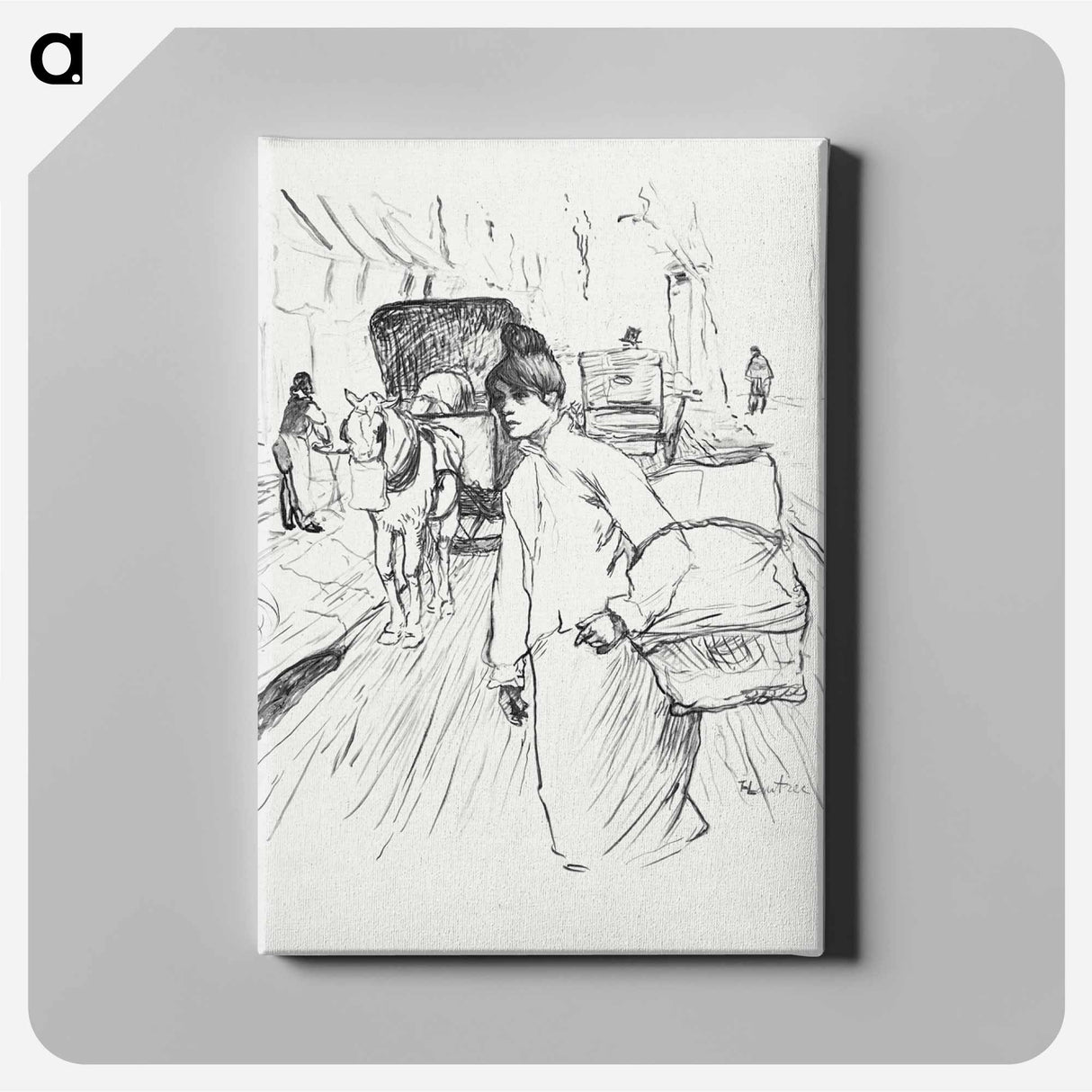 アートパネル-The Laundress
 - クリーブランド美術館 Canvas.