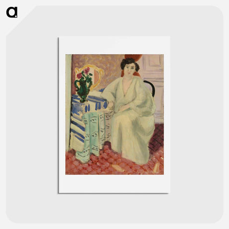 アートポストカード-Interior with Seated Figure - アンリ マティス Postcard.
