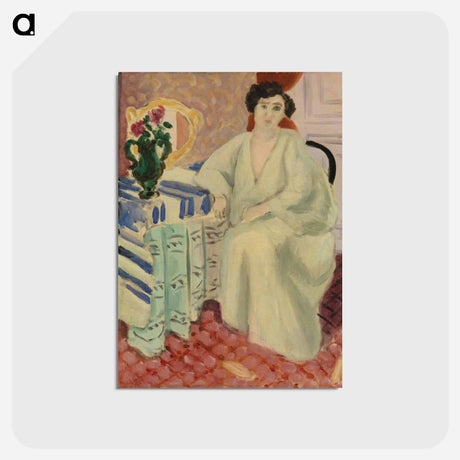 アートポストカード-Interior with Seated Figure - アンリ マティス Postcard.