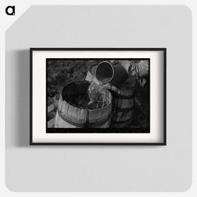アートポスター-Filling Barrels with Spring Water
 - ラッセル リー Poster.