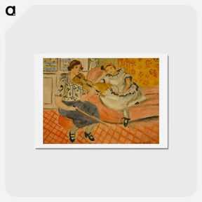 アートポストカード-Violinist and Young Girl - アンリ マティス Postcard.