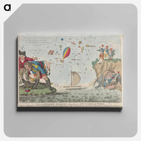 アートパネル-Bonne Farte Raising a Southerly Wind, or a Sketch of the Inteded Invasion Found at the Door of Brooks's in St. James's Street
 - イェール大学アートギャラリー Canvas.