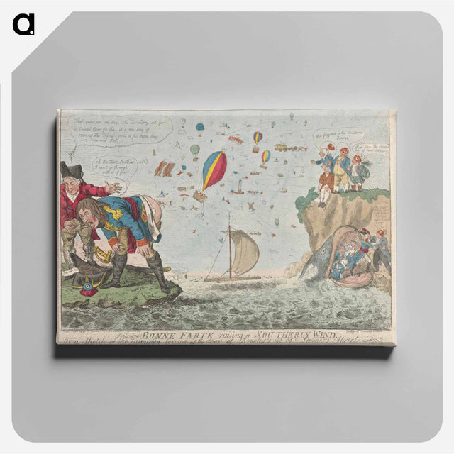 アートパネル-Bonne Farte Raising a Southerly Wind, or a Sketch of the Inteded Invasion Found at the Door of Brooks's in St. James's Street
 - イェール大学アートギャラリー Canvas.