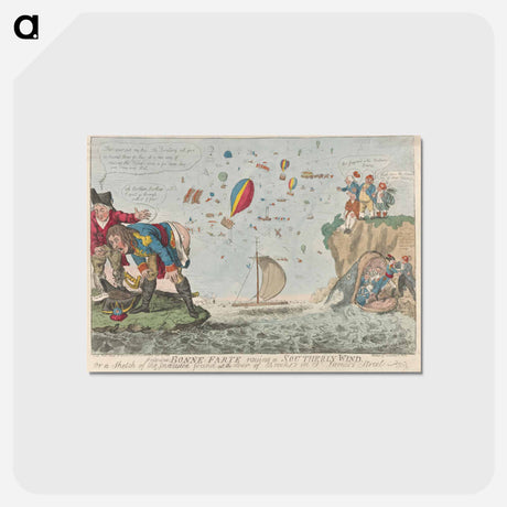 アートポストカード-Bonne Farte Raising a Southerly Wind, or a Sketch of the Inteded Invasion Found at the Door of Brooks's in St. James's Street
 - イェール大学アートギャラリー Postcard.