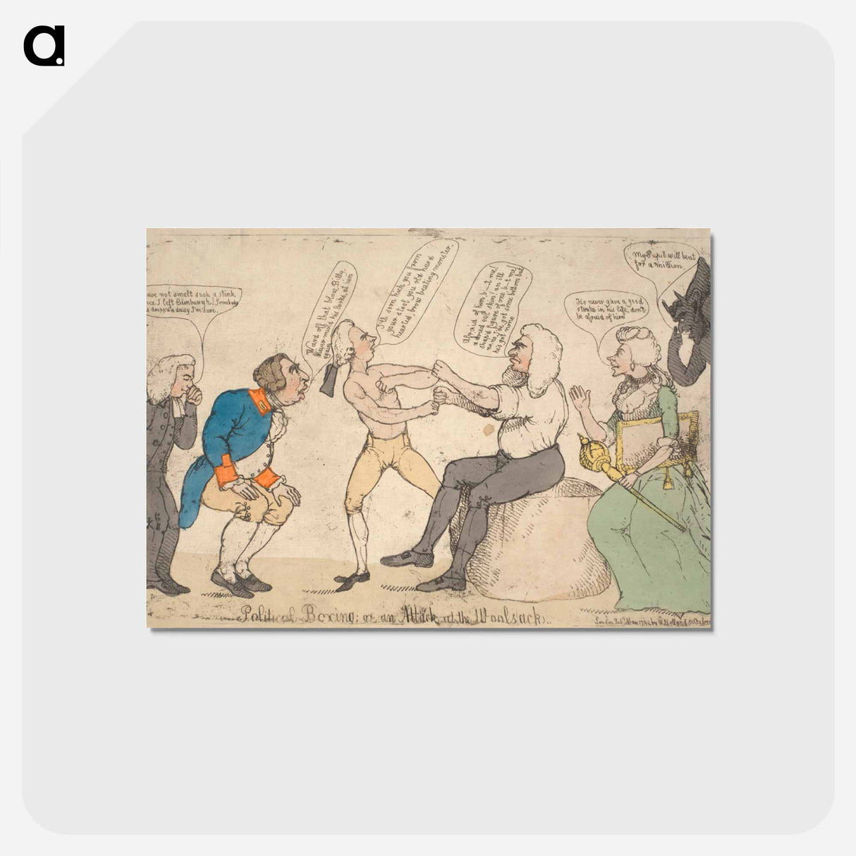 アートポストカード-Political Boxing; or an Attack, at the Woolsack
 - イェール大学アートギャラリー Postcard.