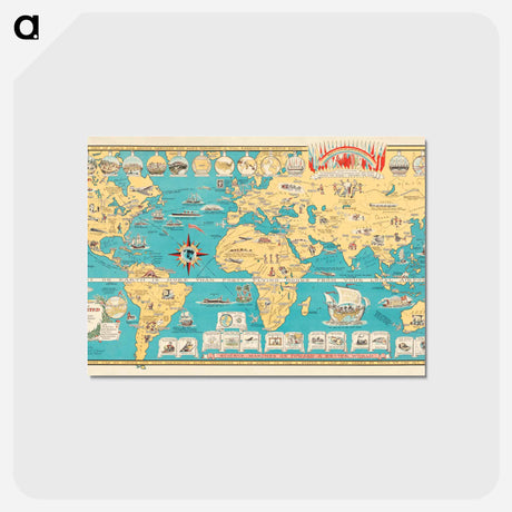 アートポストカード-Mercator Map of the World United
 - ボストン公共図書館 Postcard.