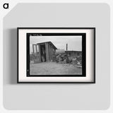 Untitled photo, possibly related to: Mr. and Mrs. Wardlow at entrance to their dugout basement home. Dead Ox Flat, Malheur County, Oregon - ドロテア ラング Poster.