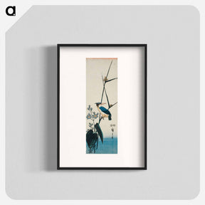 アートポスター-Kingfisher and Water Plantain
 - 歌川 広重 Poster.