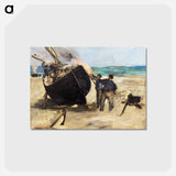 アートポストカード-Tarring the Boat
 - バーンズ・コレクション Postcard.