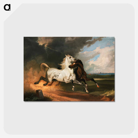 アートポストカード-Horses in a Storm
 - ボストン公共図書館 Postcard.