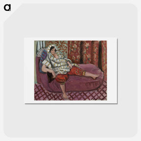 アートポストカード-Woman on Rose Divan - アンリ マティス Postcard.