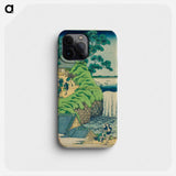 Aoigaoka Falls in the Eastern Capital - 葛飾 北斎 Phone Case.