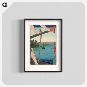 アートポスター-Haneda Ferry and Benten Shrine
 - 歌川 広重 Poster.