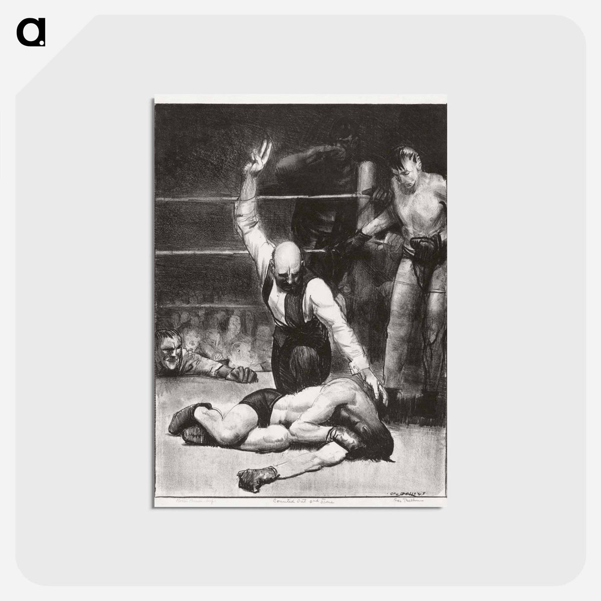 アートポストカード-Counted Out, Second Stone
 - ボストン公共図書館 Postcard.