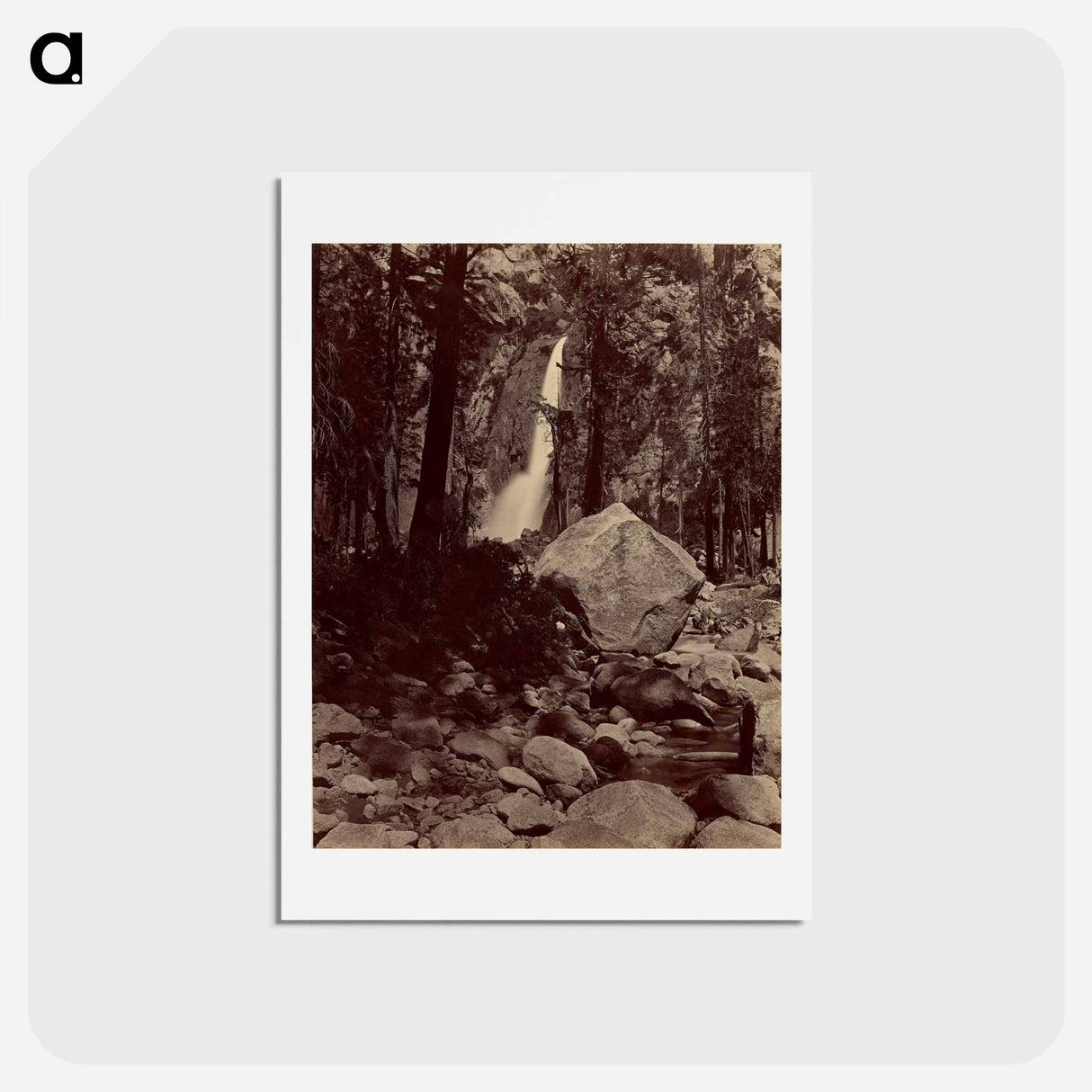 アートポストカード-Lower Yo-Semite Fall
 - エドワード マイブリッジ Postcard.