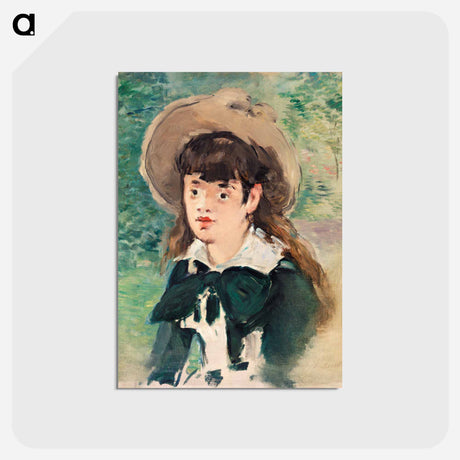 アートポストカード-Young Girl on a Bench
 - バーンズ・コレクション Postcard.