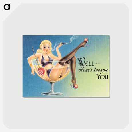 アートポストカード-Well - here's looking at you!
 - ボストン公共図書館 Postcard.