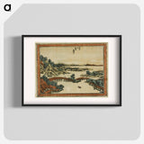 Evening Glow at Seta - Katsushika Hokusai Poster.