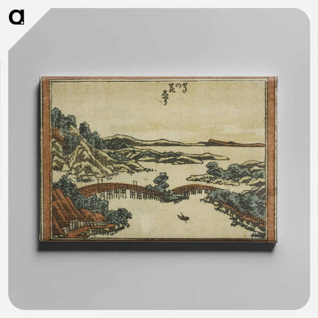 アートパネル-Evening Glow at Seta - 葛飾 北斎 Canvas.
