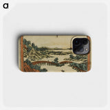 Evening Glow at Seta - 葛飾 北斎 Phone Case.