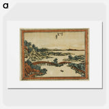 Evening Glow at Seta - Katsushika Hokusai Poster.