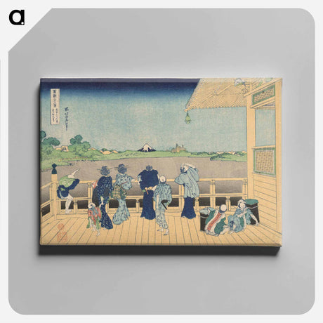 アートパネル-Sazai Hall at the Temple of the Five Hundred Arhats - 葛飾 北斎 Canvas.