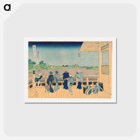アートポストカード-Sazai Hall at the Temple of the Five Hundred Arhats - 葛飾 北斎 Postcard.