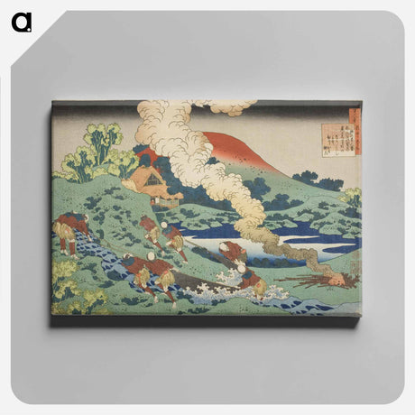 アートパネル-Kakinomoto Hitomaro from the series One Hundred Poems Explained by the Nurse - 葛飾 北斎 Canvas.