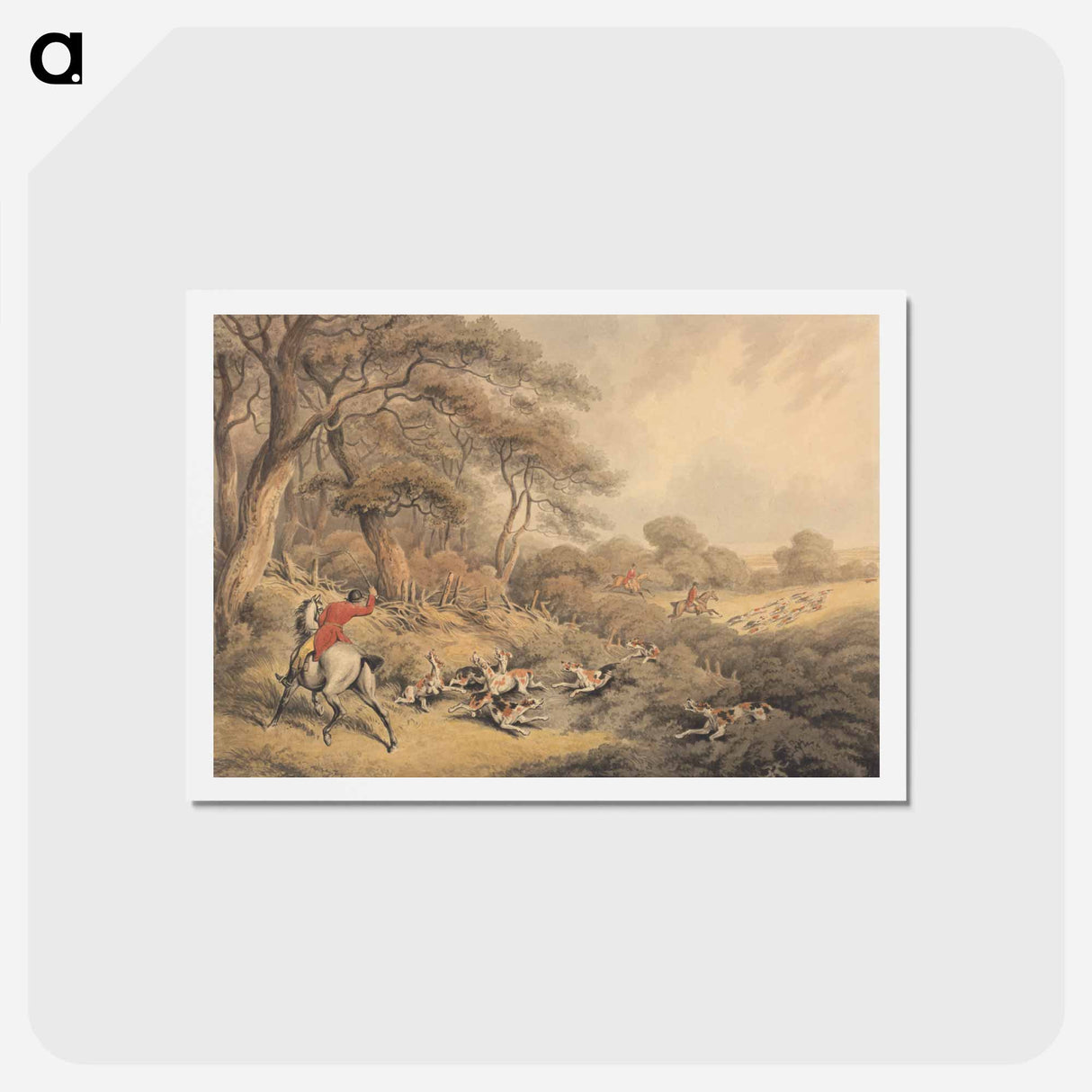 アートポストカード-Foxhunting: Stopping Hounds That Have Changed
 - イェール大学アートギャラリー Postcard.