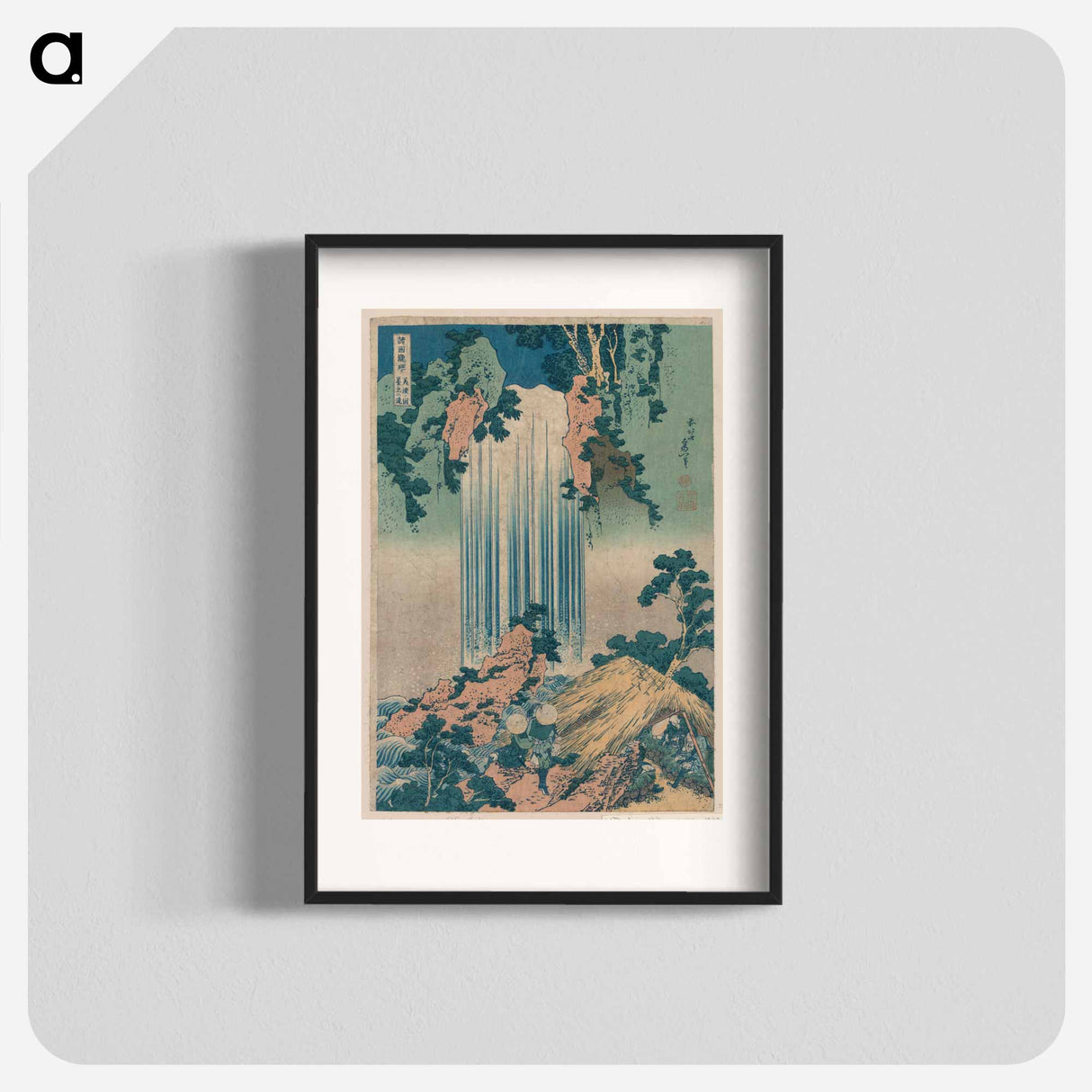 Waterfall in Mino Province from an earlier print by Katsushika, Hokusai - Katsushika Hokusai Poster.