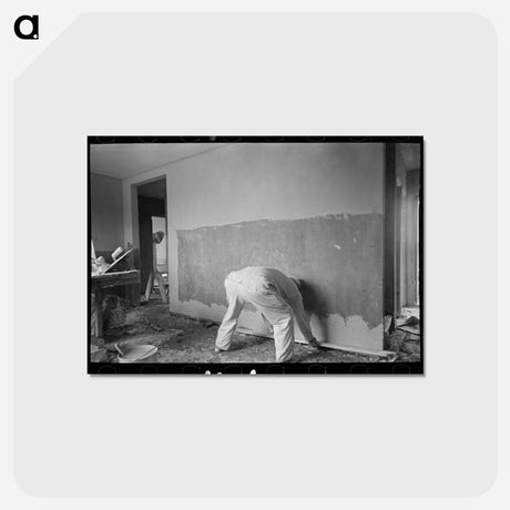 アートポストカード-Plastering in Greenhills
 - ラッセル リー Postcard.