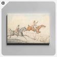 アートパネル-Two Riders Jumping a Wooden Fence
 - イェール大学アートギャラリー Canvas.