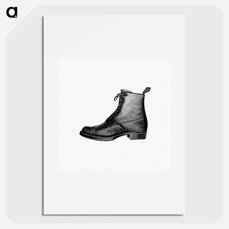 アートポスター-Vintage Boots Illustration
 - 大英図書館 Poster.