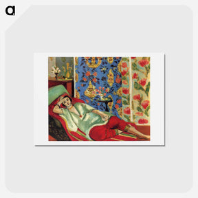 アートポストカード-Odalisque in red trousers - アンリ マティス Postcard.