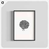 アートポスター-Peacock Engraving
 - 大英図書館 Poster.