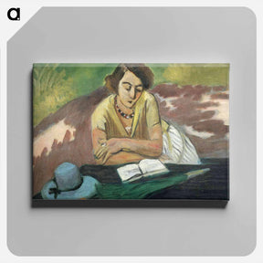 アートパネル-Reading Woman with Parasol - アンリ マティス Canvas.